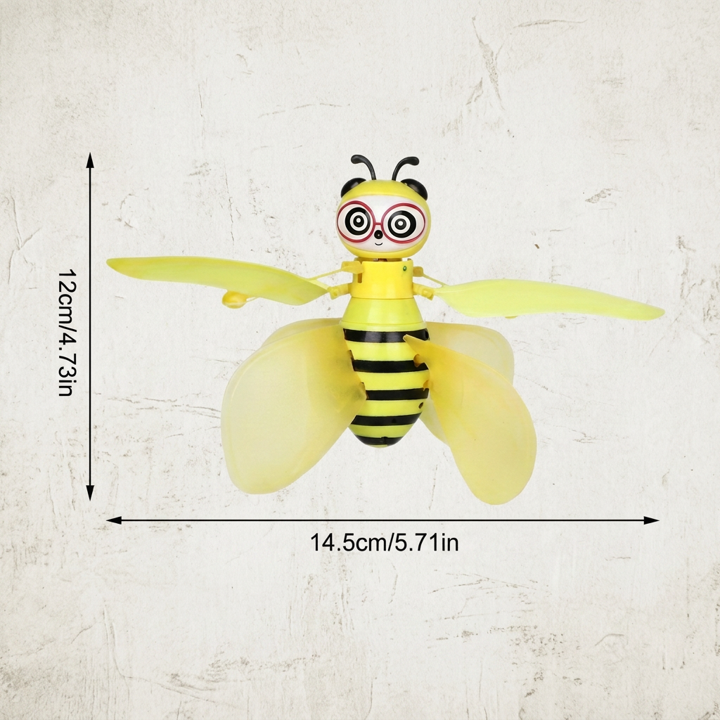 Hand-Controlled Flying Bee Toy with Motion Sensor and LED Lights