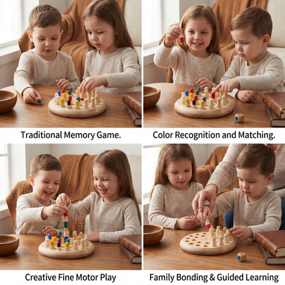 Educational Wooden Memory Chess Game