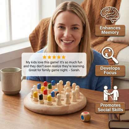Educational Wooden Memory Chess Game