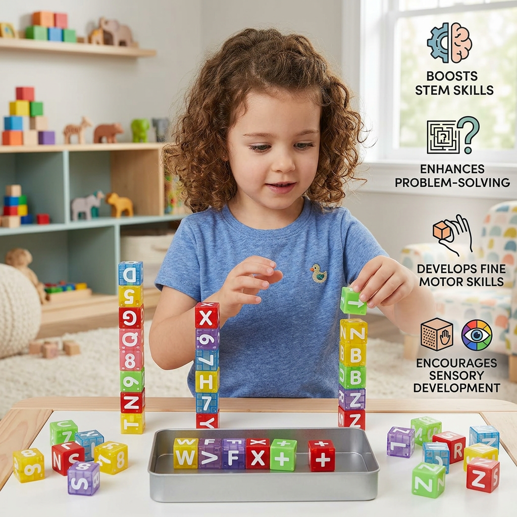 40-Piece Magnetic Letters & Numbers Learning Set – Montessori STEM Toy for Kids