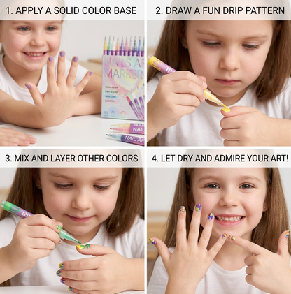 Nail Art Marker Set with Precision Tip – Acrylic Pens for Detailed Nail Designs