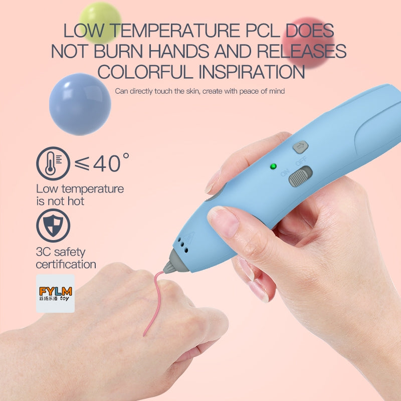 Low-Temperature 3D Pen Set for Kids – Safe DIY STEM Drawing Kit