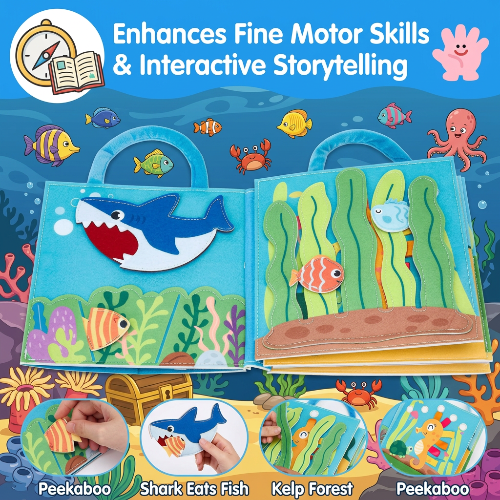 Montessori Ocean Animals Sensory Busy Book