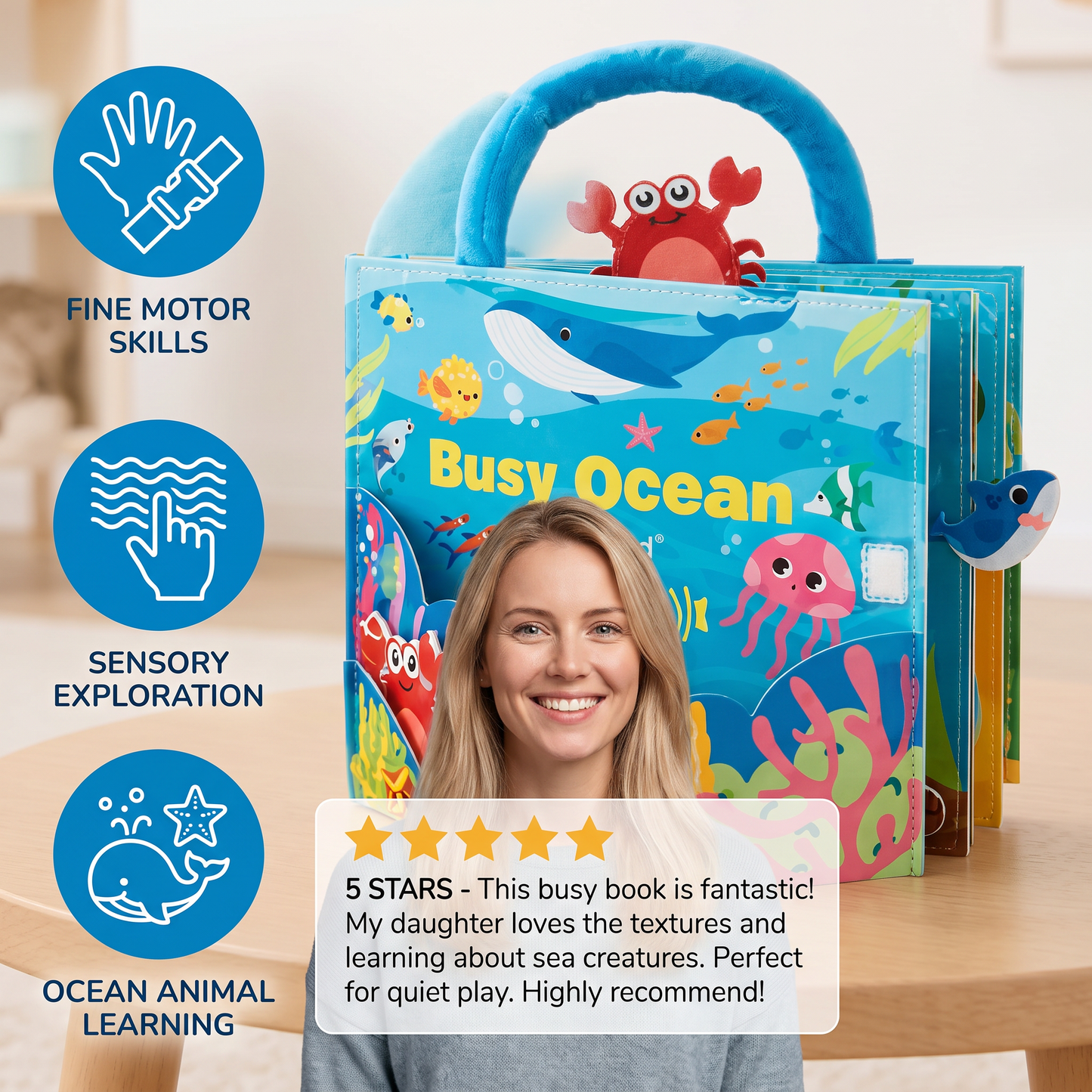 Montessori Ocean Animals Sensory Busy Book