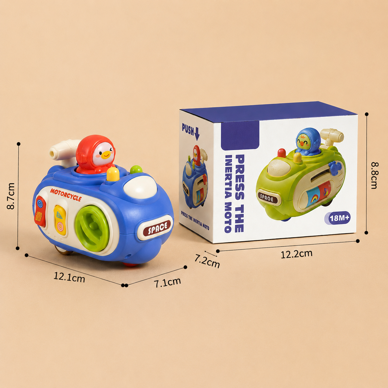 5-in-1 Press & Go Busy Car Toy for Fine Motor Skills Development