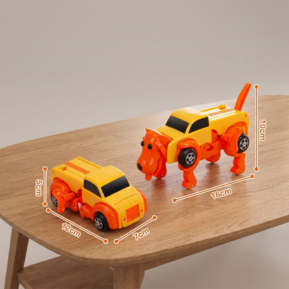 Wind-Up Transforming Animal Car Toy
