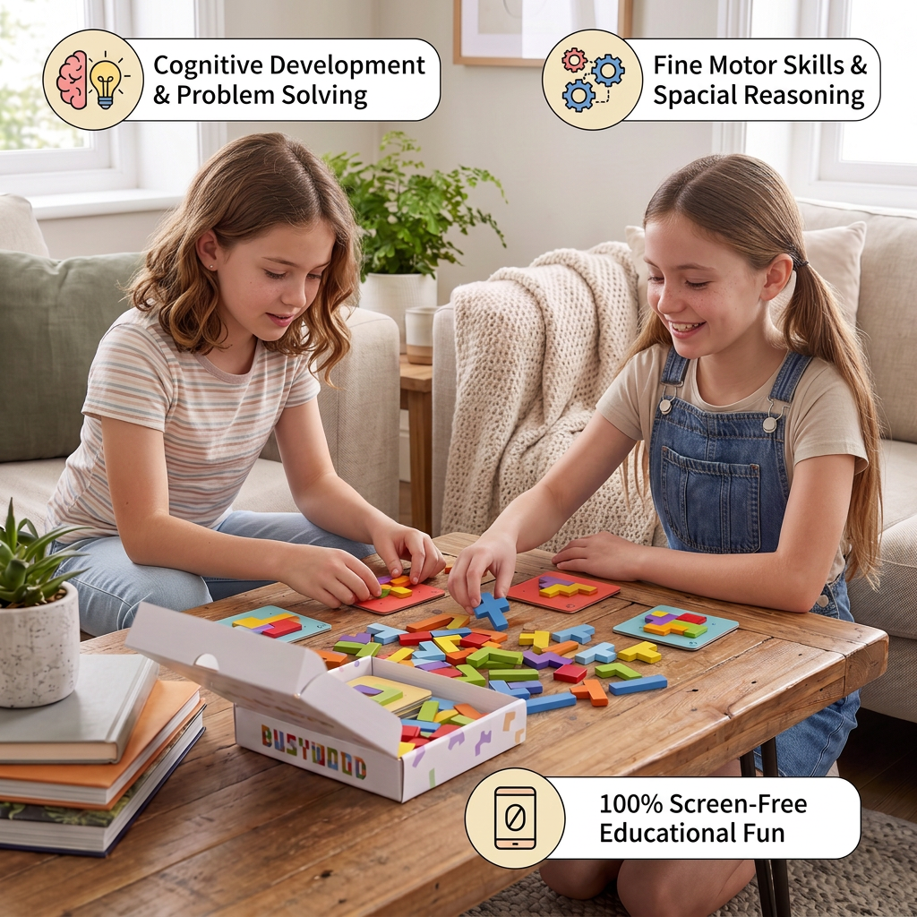 Wooden  Shape Matching Puzzle Family Game