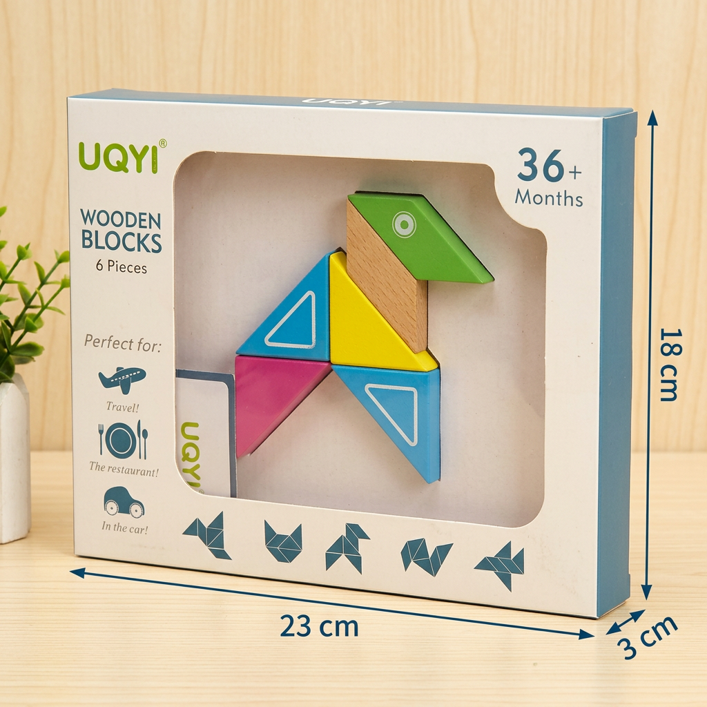 Magnetic Wooden Geometry  Puzzle Blocks