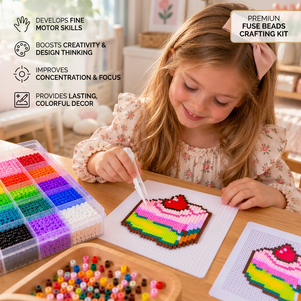 Premium Fuse Beads Set with Crafting Tools – DIY Arts & Crafts Kit