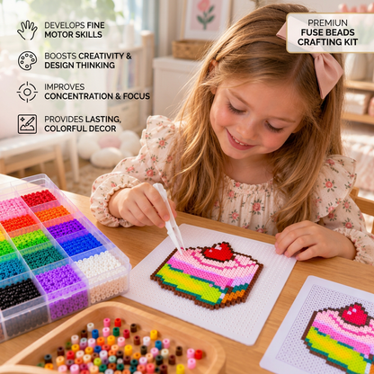 Premium Fuse Beads Set with Crafting Tools – DIY Arts & Crafts Kit