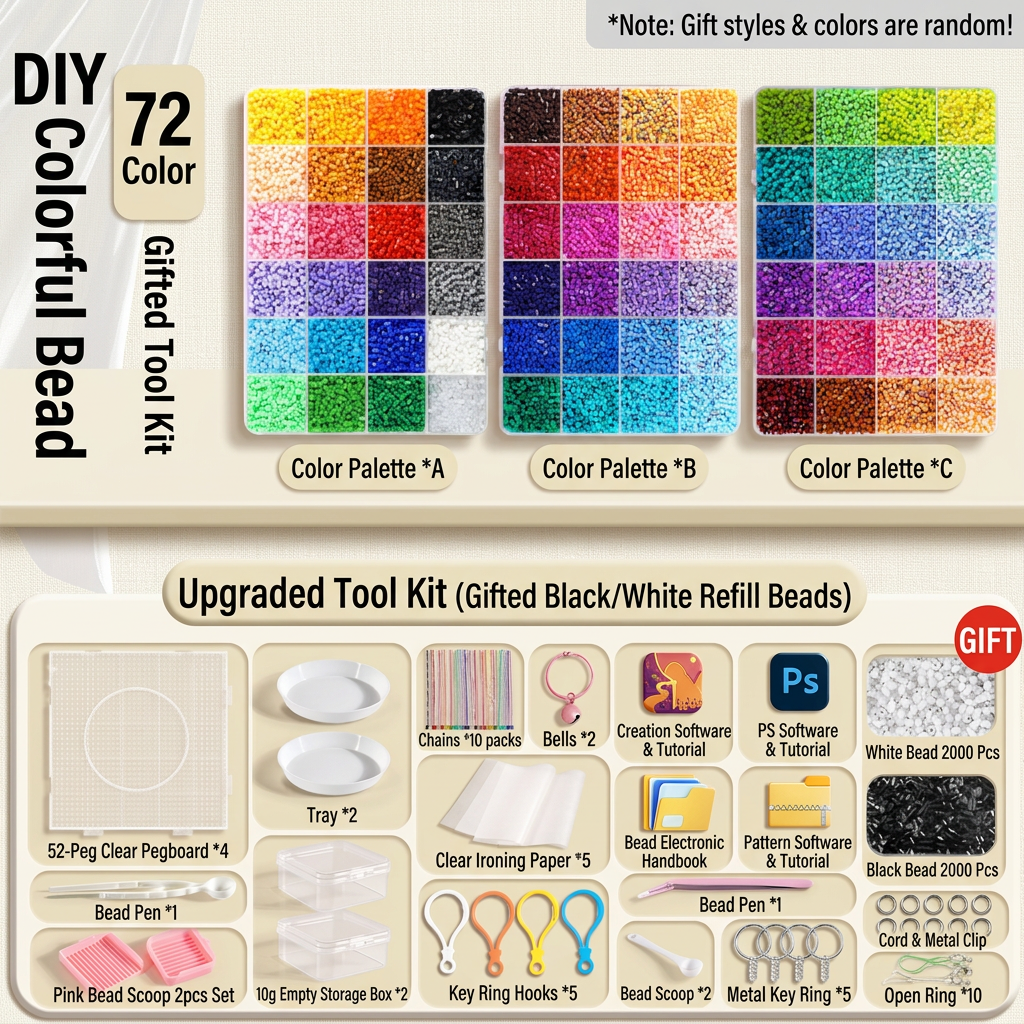 Premium Fuse Beads Set with Crafting Tools – DIY Arts & Crafts Kit