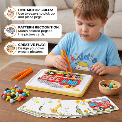 Montessori Learning Peg Mosaic Board