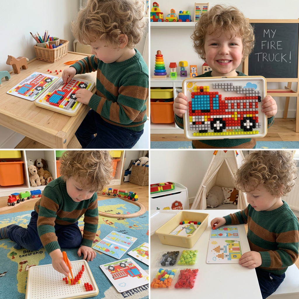 Montessori Learning Peg Mosaic Board