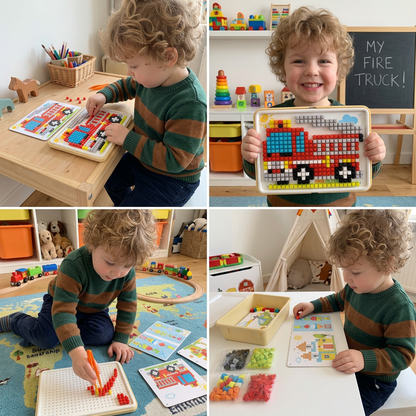Montessori Learning Peg Mosaic Board