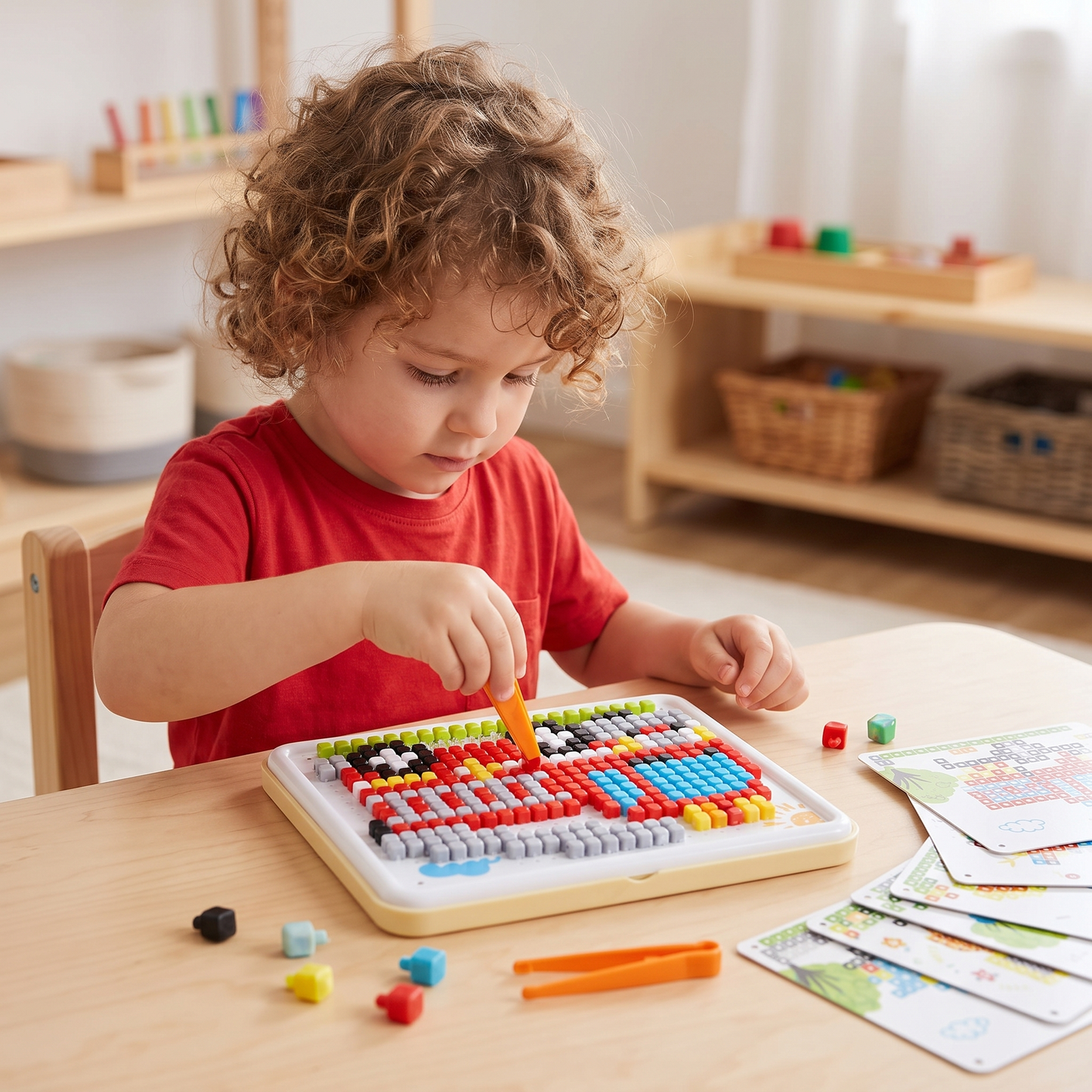 Montessori Learning Peg Mosaic Board