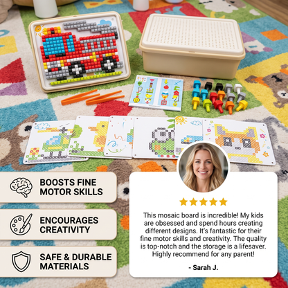 Montessori Learning Peg Mosaic Board