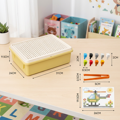Montessori Learning Peg Mosaic Board
