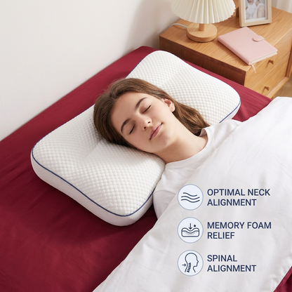 Ergonomic Neck Support Memory Foam Kids Pillow