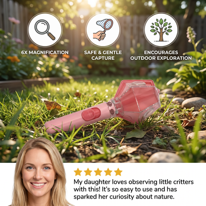 Kids Bug Catcher with 6X Magnifier – Insect Observation Tool for Outdoor Exploration