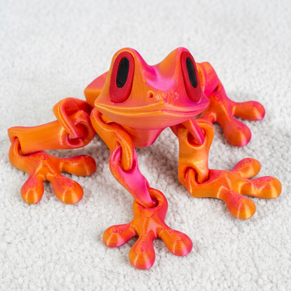 3D Printed Magnetic Flexible Frog Fidget Toy