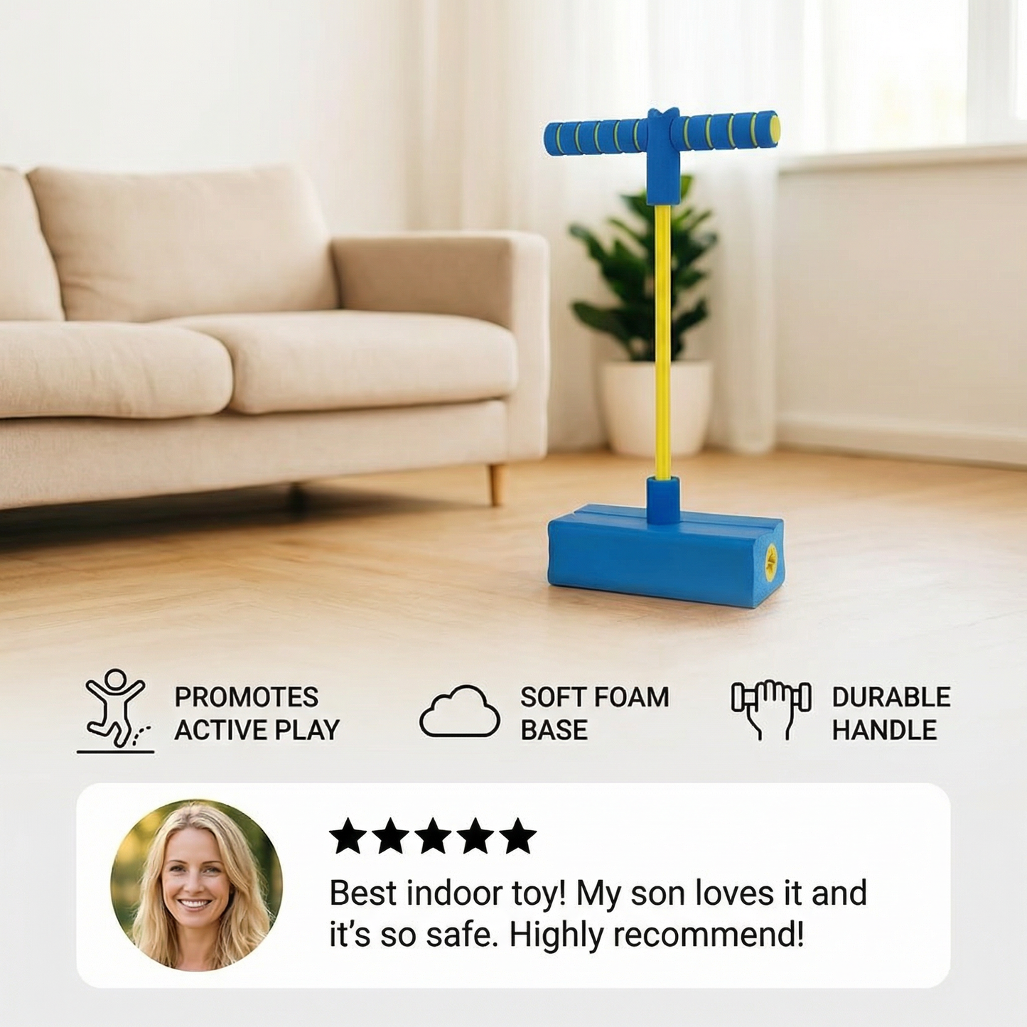 Foam children's pogo jumpers – jumping toys for indoors and outdoors