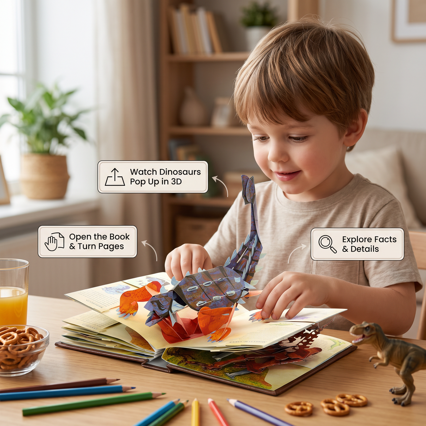 Interactive 3D Pop-Up Dinosaur Encyclopedia