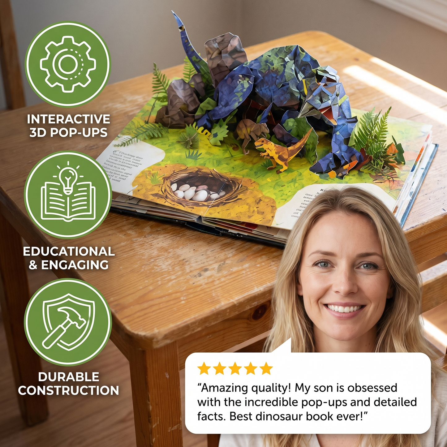 Interactive 3D Pop-Up Dinosaur Encyclopedia
