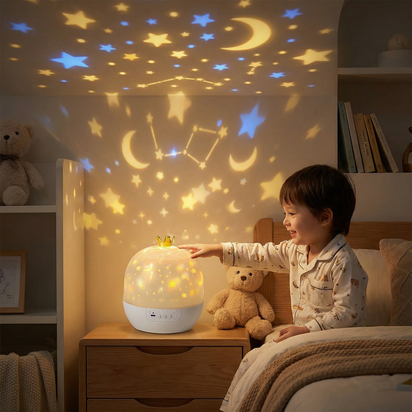 2-in-1 children's night light and projector