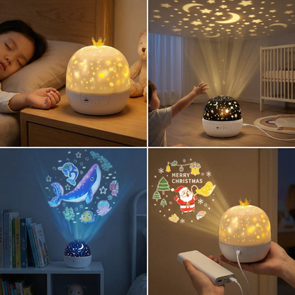 2-in-1 children's night light and projector