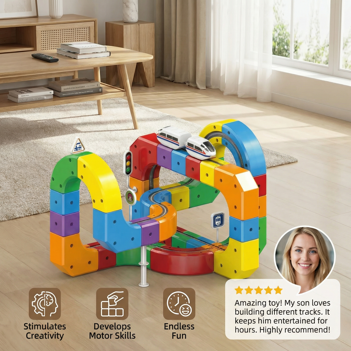 Magic rail cube track kids toy
