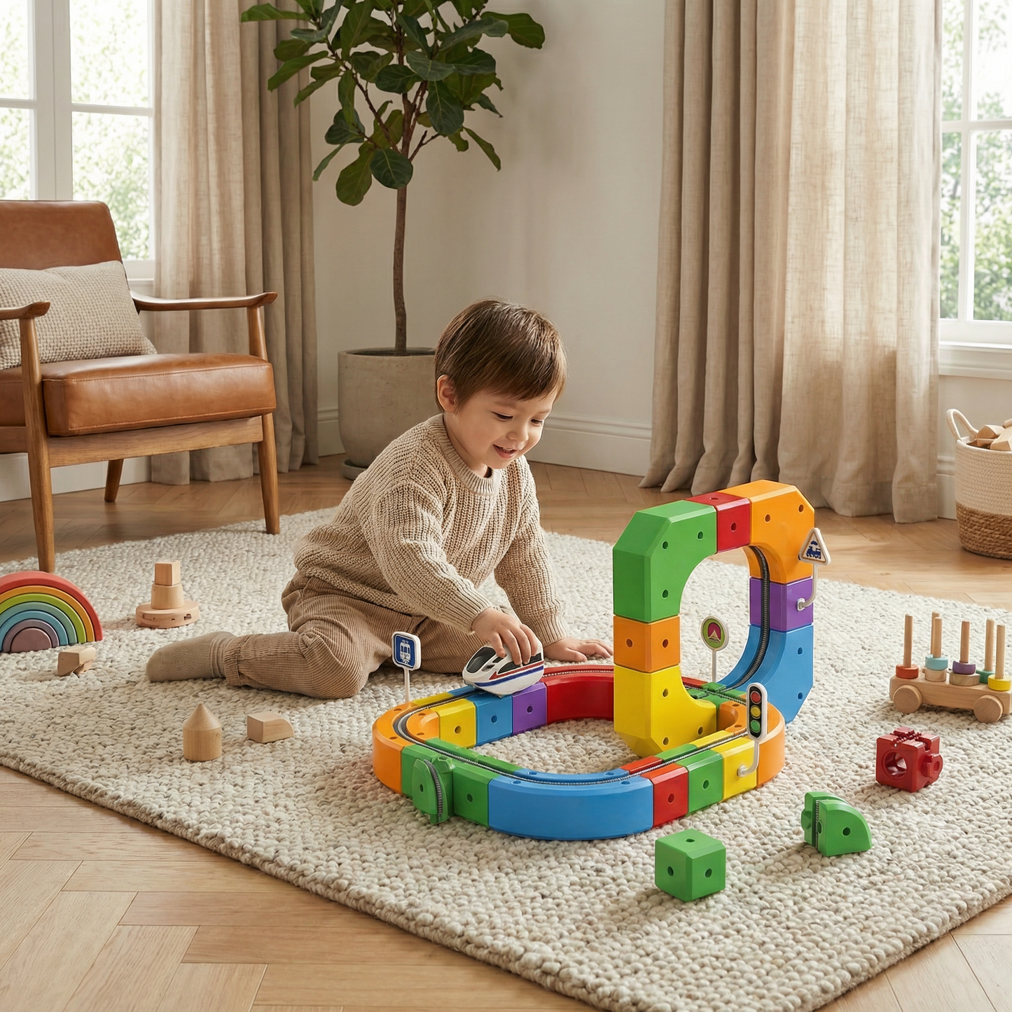 Magic rail cube track kids toy