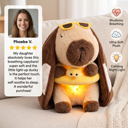 Breathing Capybara Plush Toy – Soft & Cuddly Sleep Companion