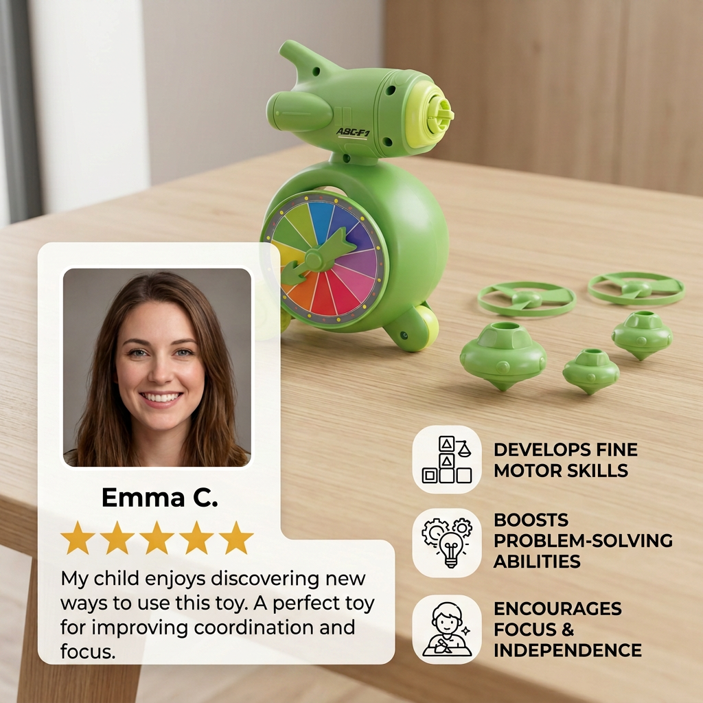 5-in-1 Gyro Educational Toy – Spinning, Balancing & Stacking Skill Game for Kids