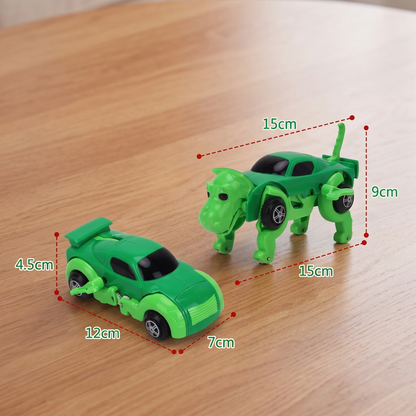 Wind-Up Transforming Animal Car Toy