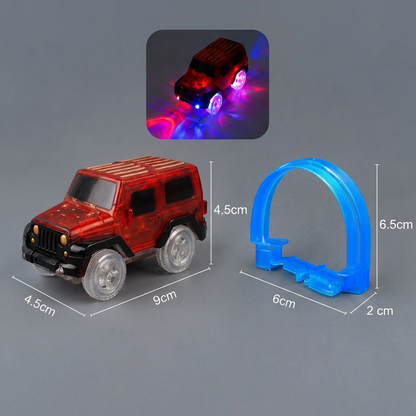 Glow-in-the-Dark Flexible Sand Race Track Set for Kids