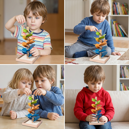 Montessori Rainbow Marble Tower