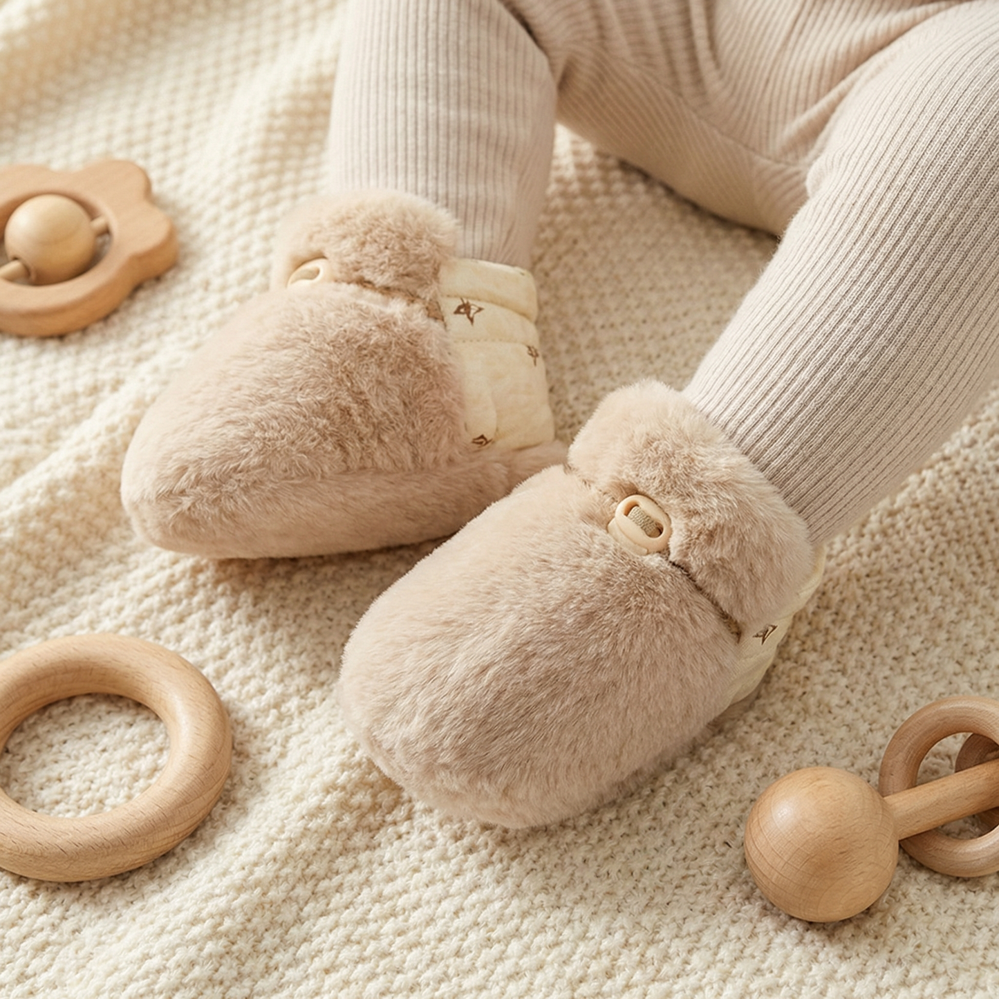 Fluffy sock shoes for babies