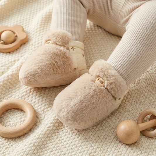 Fluffy sock shoes for babies
