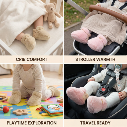 Fluffy sock shoes for babies