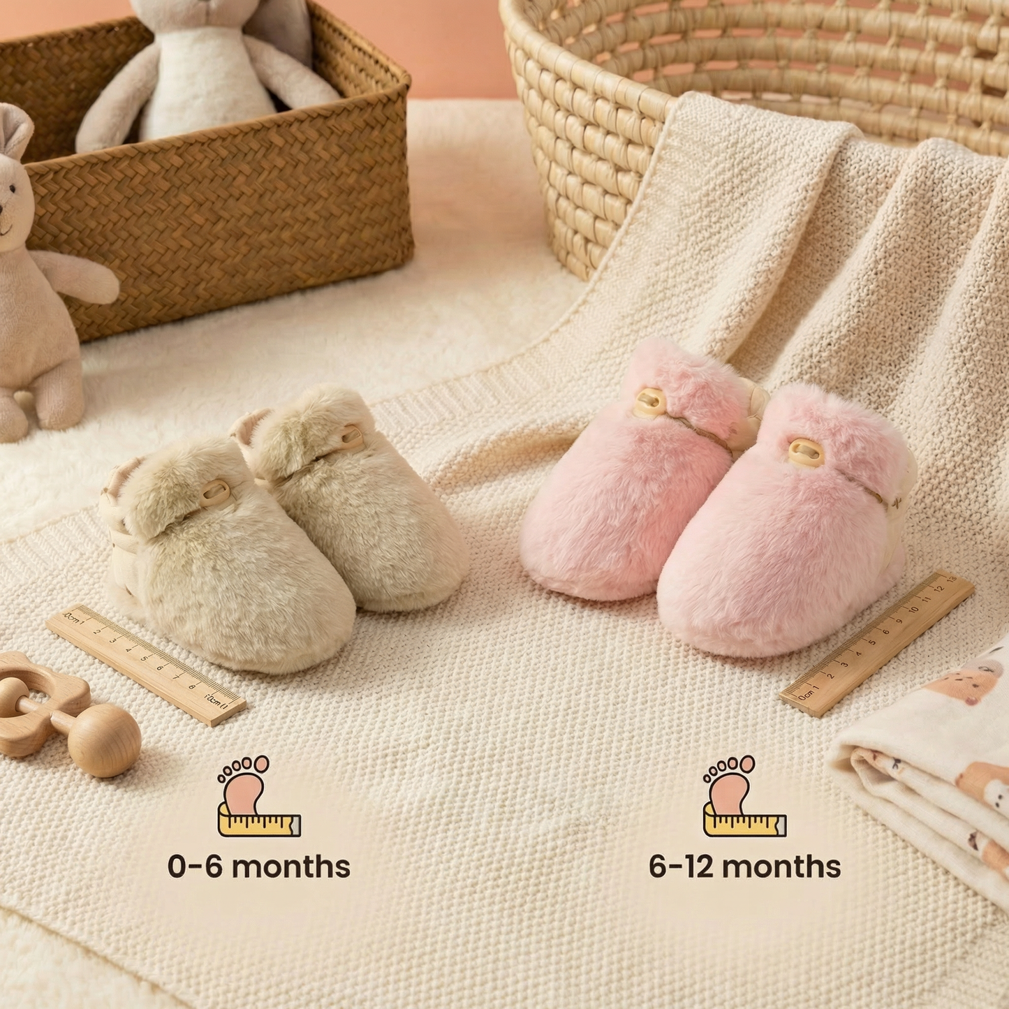 Fluffy sock shoes for babies
