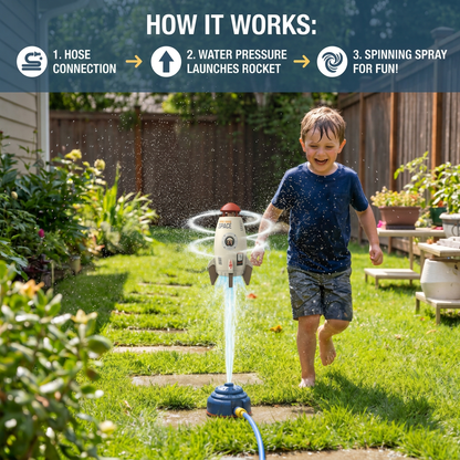 Rocket-shaped Water Sprinkler Toys for Children