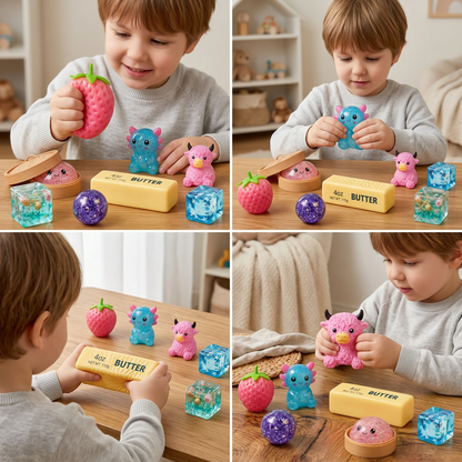 Premium Squishy Fidget Toy Set – 8 Sensory Toys