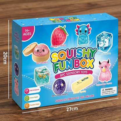 Premium Squishy Fidget Toy Set – 8 Sensory Toys