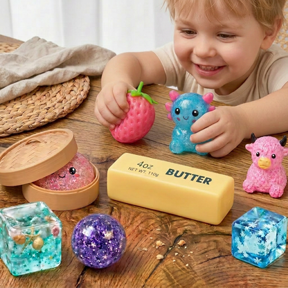 Premium Squishy Fidget Toy Set – 8 Sensory Toys