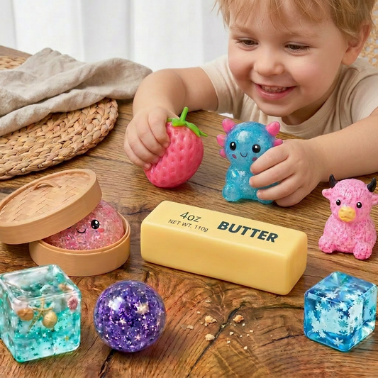 Premium Squishy Fidget Toy Set – 8 Sensory Toys
