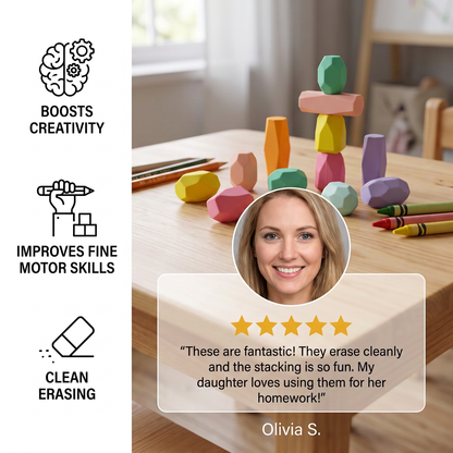 Stack & Build Gem Eraser Set