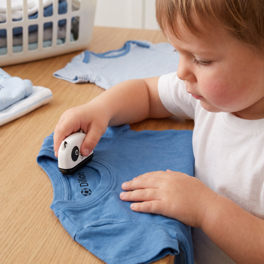 Personalized Kids’ Permanent Name Stamp for Clothing & School Supplies
