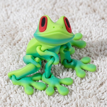 3D Printed Magnetic Flexible Frog Fidget Toy