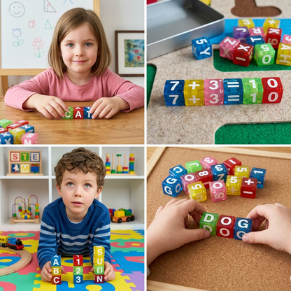 40-Piece Magnetic Letters & Numbers Learning Set – Montessori STEM Toy for Kids