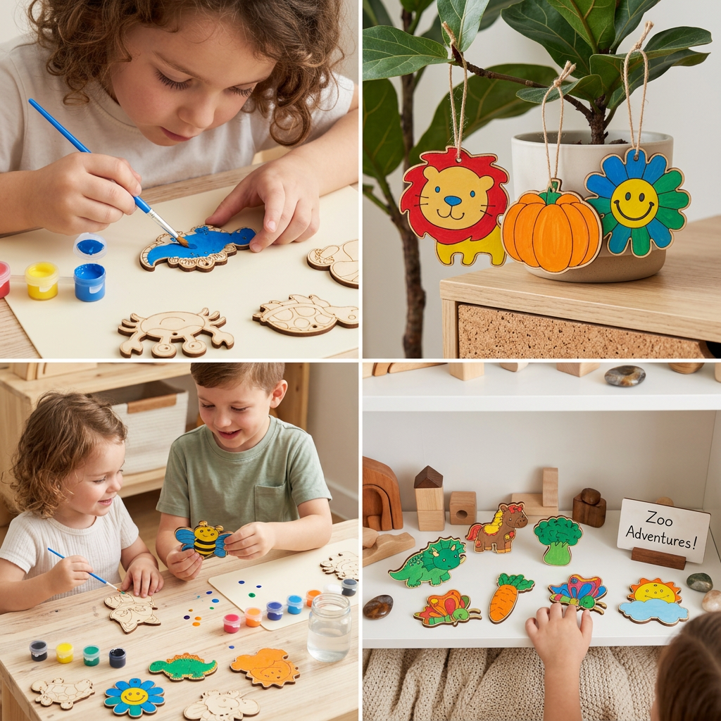 DIY Wooden Paint & Play Craft Kit for Kids